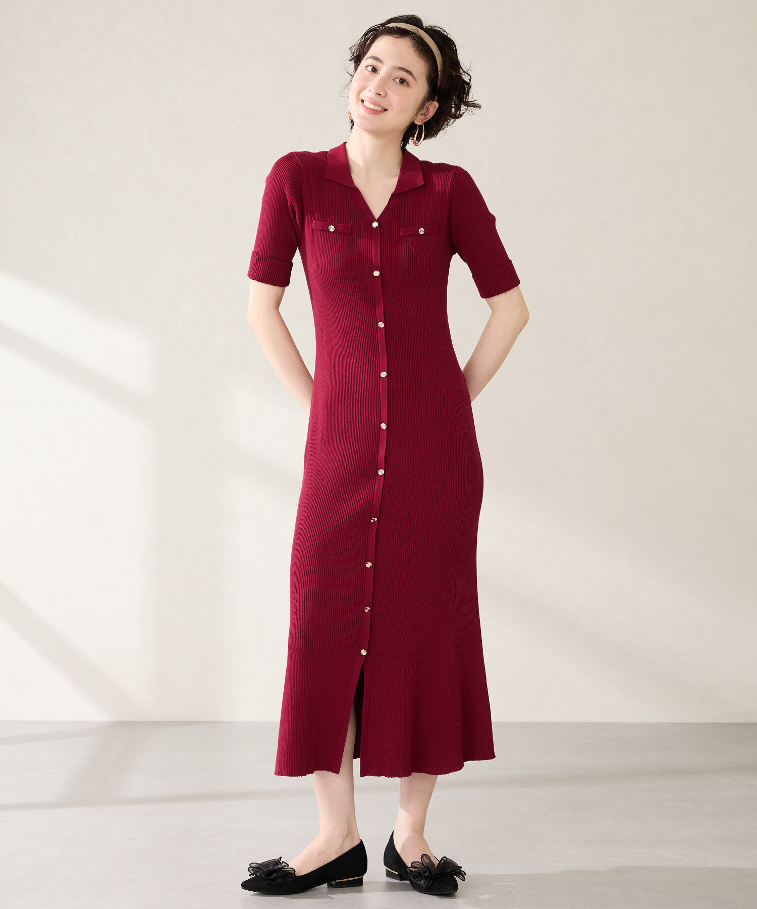 ORiental TRaffic「●2025秋冬新作●ビッグ チュールリボン パンプス /51321 フラット」|パンプス|