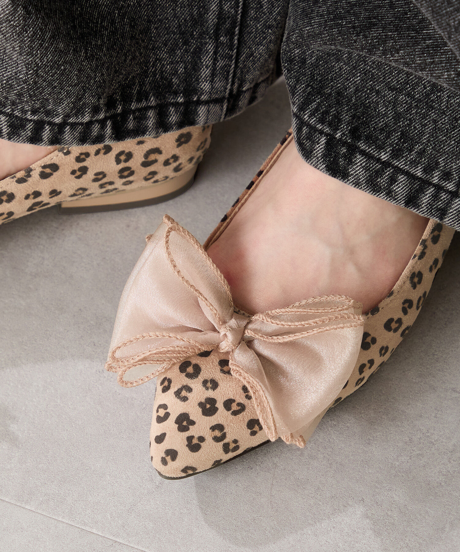 ORiental TRaffic「●2025秋冬新作●ビッグ チュールリボン パンプス /51321 フラット」|パンプス|