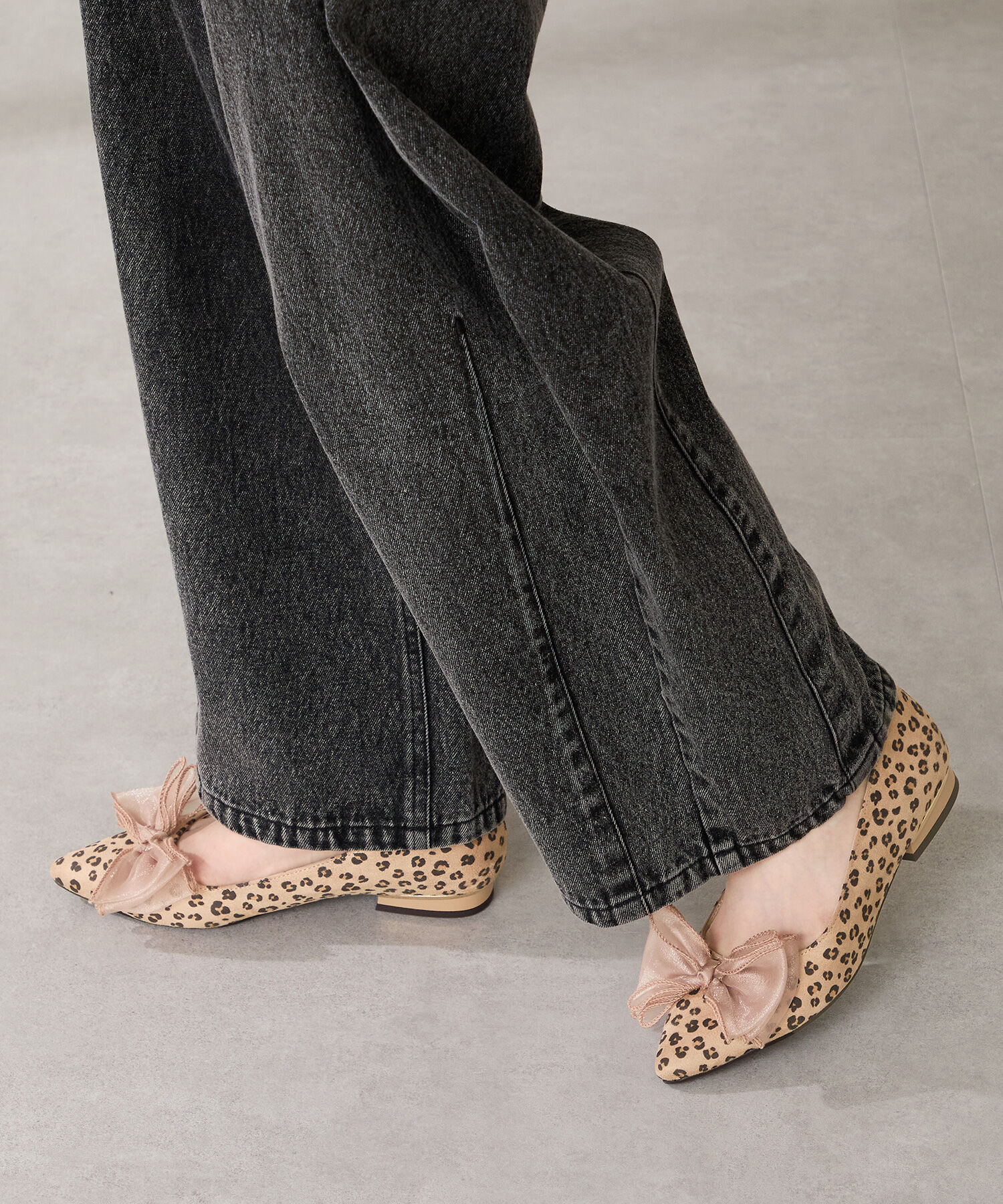 ORiental TRaffic「●2025秋冬新作●ビッグ チュールリボン パンプス /51321 フラット」|パンプス|