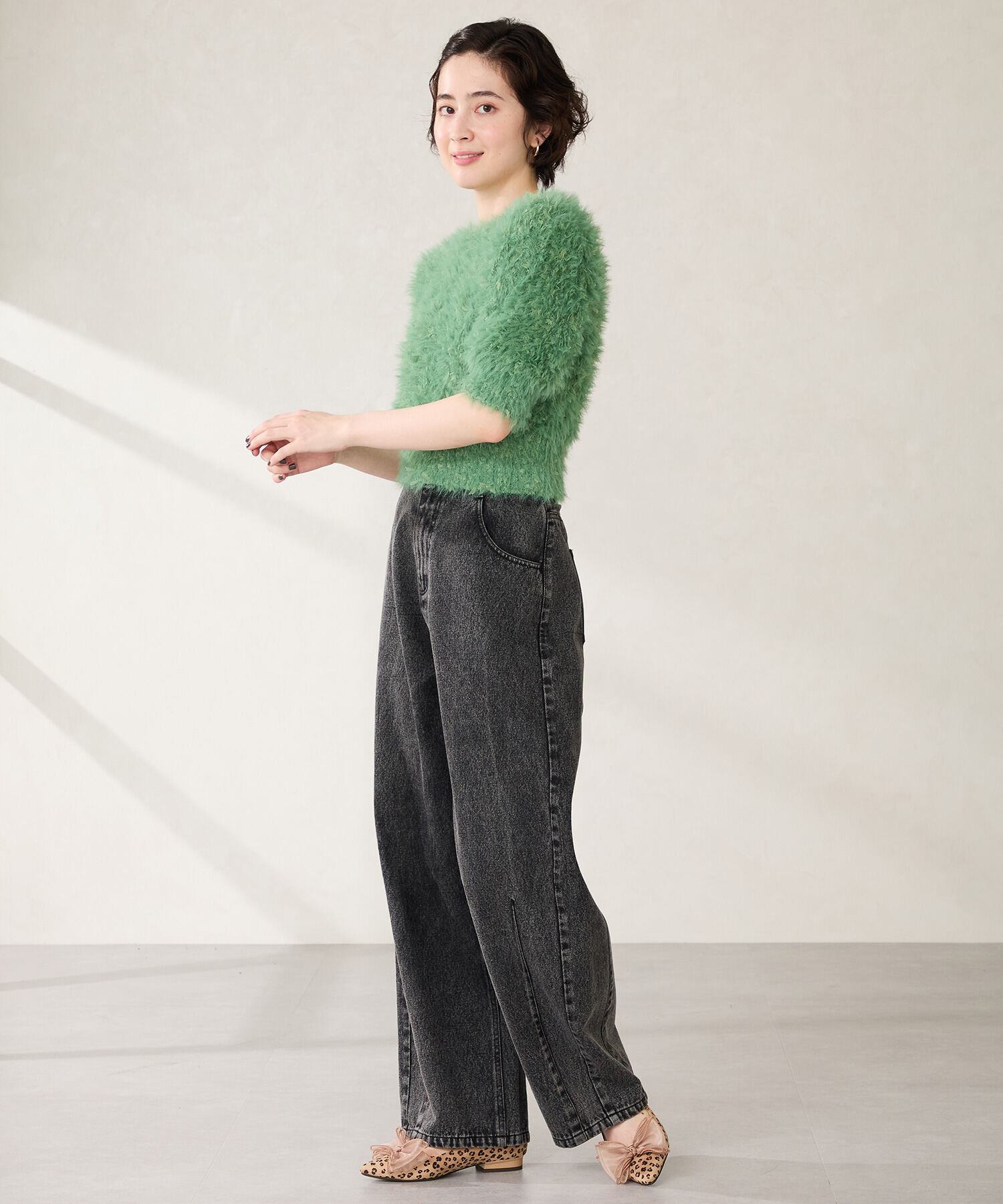 ORiental TRaffic「●2025秋冬新作●ビッグ チュールリボン パンプス /51321 フラット」|パンプス|