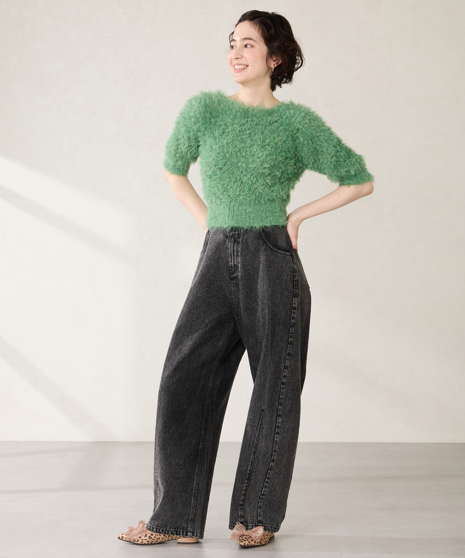 ORiental TRaffic「●2025秋冬新作●ビッグ チュールリボン パンプス /51321 フラット」|パンプス|