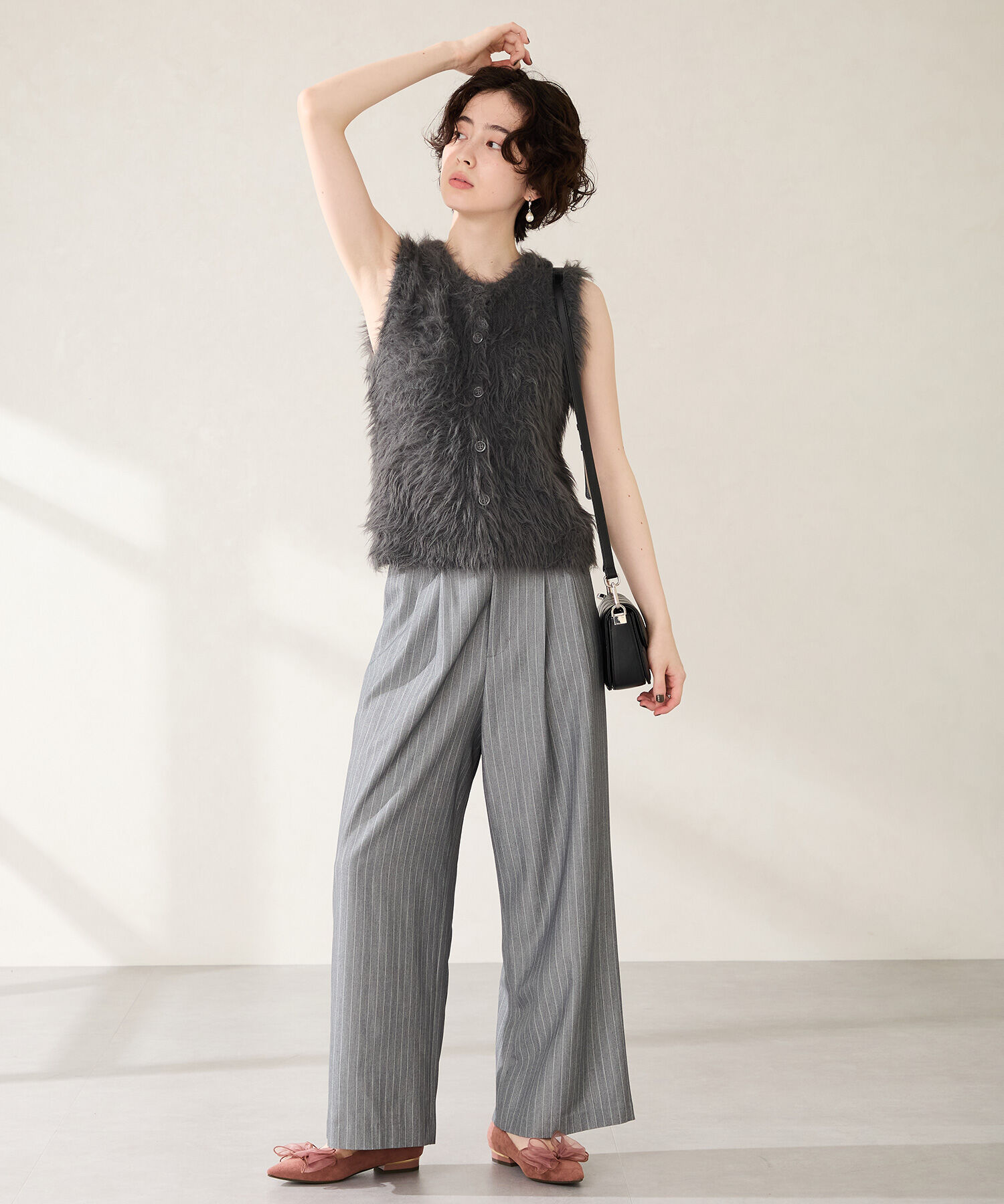 ORiental TRaffic「●2025秋冬新作●ビッグ チュールリボン パンプス /51321 フラット」|パンプス|