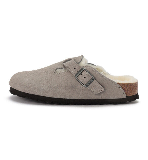 BIRKENSTOCK「【ビルケンシュトック】ボストン/ストーンコイン スエード シープスキン ファー/クロッグ レディース」|サンダル|
