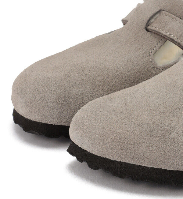 BIRKENSTOCK「【ビルケンシュトック】ボストン/ストーンコイン スエード シープスキン ファー/クロッグ レディース」|サンダル|