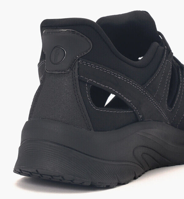 Orthofeet「【オーソフィート】サターン ワイド/ブラック ナチュラルレザー テキスタイル/シューズ メンズ」|スニーカー|