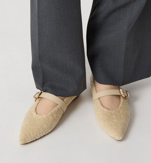 ODETTE E ODILE「ベルテッドシャギー フラット10&uarr;」|パンプス|