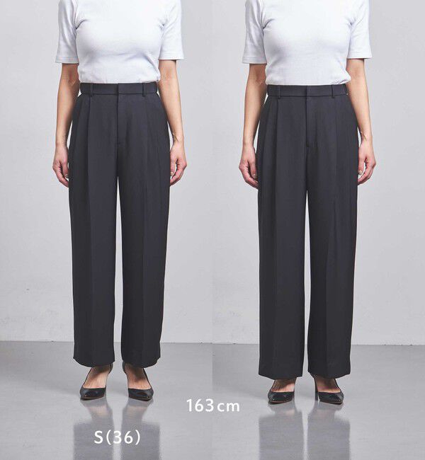 UNITED ARROWS「ポリエステル 2タック ワイドパンツ」|スラックス|