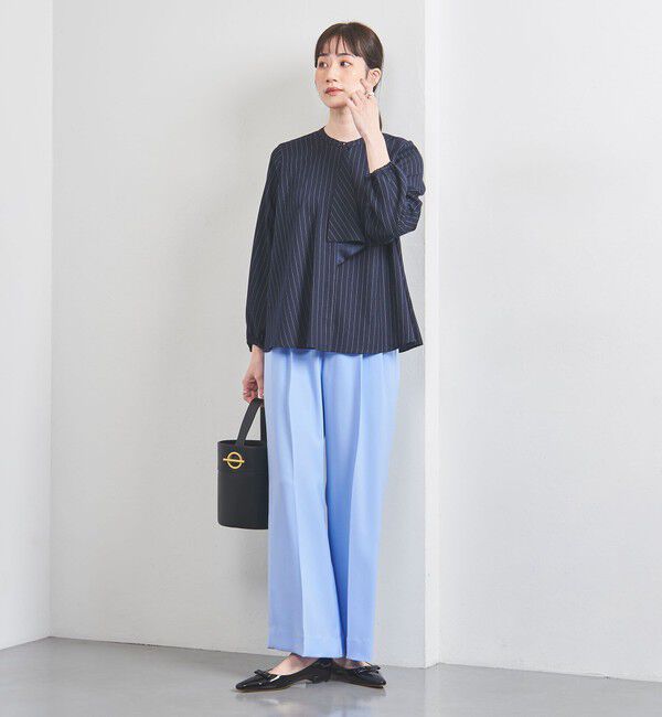 UNITED ARROWS「ポリエステル 2タック ワイドパンツ」|スラックス|