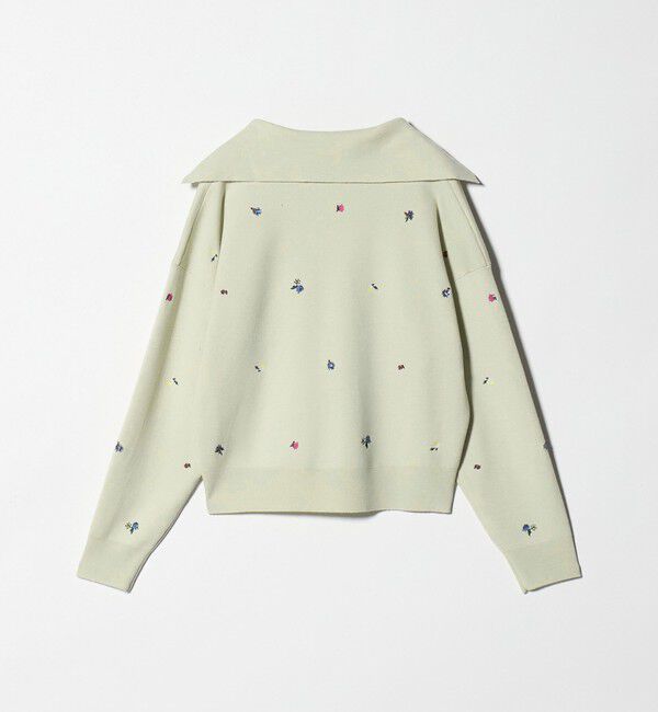 UNITED ARROWS「フラワー エンブロイダリー スキッパーニット」|ニット・セーター|