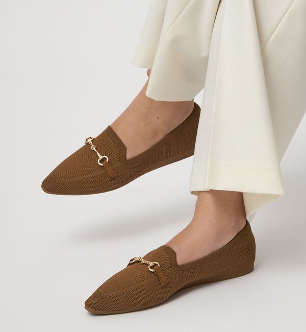 UNITED ARROWS green label relaxing「ウェルネス ニット ローファー -撥水・ウォッシャブル-」|デッキシューズ|MD.BROWN