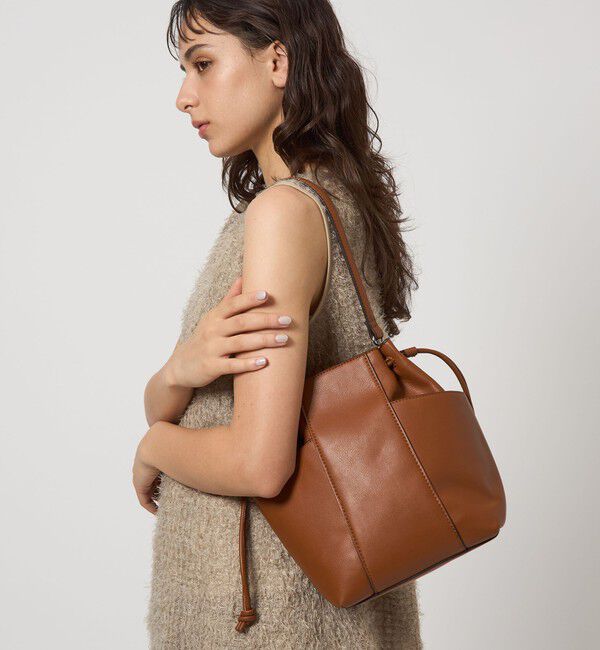 UNITED ARROWS green label relaxing「サイドポケット ドロスト 2WAY バッグ 」|ショルダー・メッセンジャー|MD.BROWN