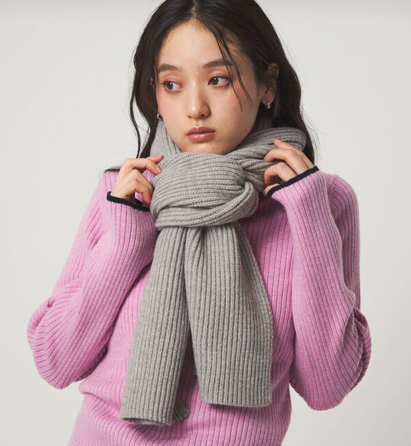 UNITED ARROWS green label relaxing「【WEB限定】リブ ロング マフラー」|ストール|LT.GRAY