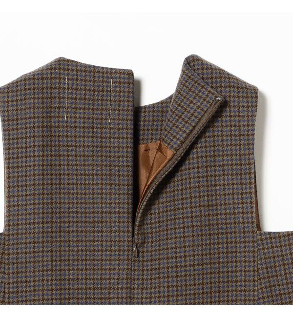 Demi-Luxe BEAMS 「AK+1 / ウール チェック ミニワンピース」|ワンピース|