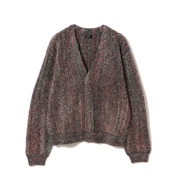 BEAMS「5ゲージ ブークレ カーディガン」|ニット・セーター|GREY