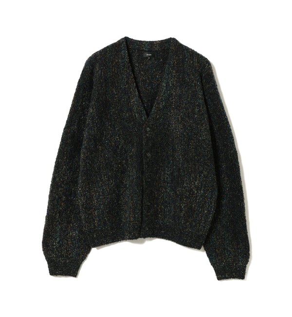 BEAMS「5ゲージ ブークレ カーディガン」|ニット・セーター|GREEN