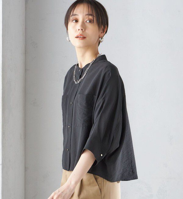 SHIPS for women「〈手洗い可能〉シルク混 シアー 羽織 シャツ」|シャツ・ブラウス|