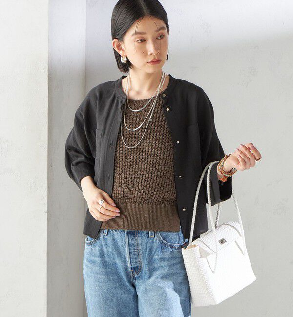 SHIPS for women「〈手洗い可能〉シルク混 シアー 羽織 シャツ」|シャツ・ブラウス|