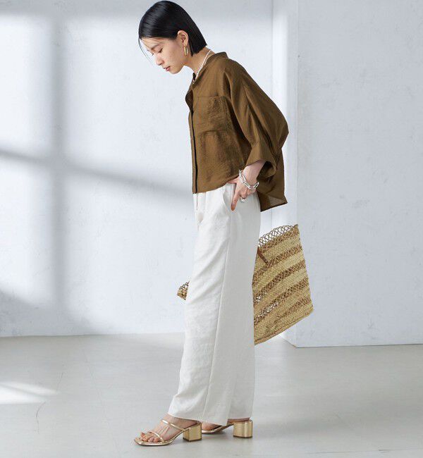 SHIPS for women「〈手洗い可能〉シルク混 シアー 羽織 シャツ」|シャツ・ブラウス|