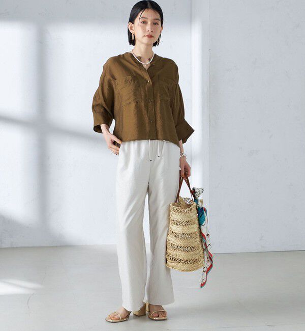 SHIPS for women「〈手洗い可能〉シルク混 シアー 羽織 シャツ」|シャツ・ブラウス|