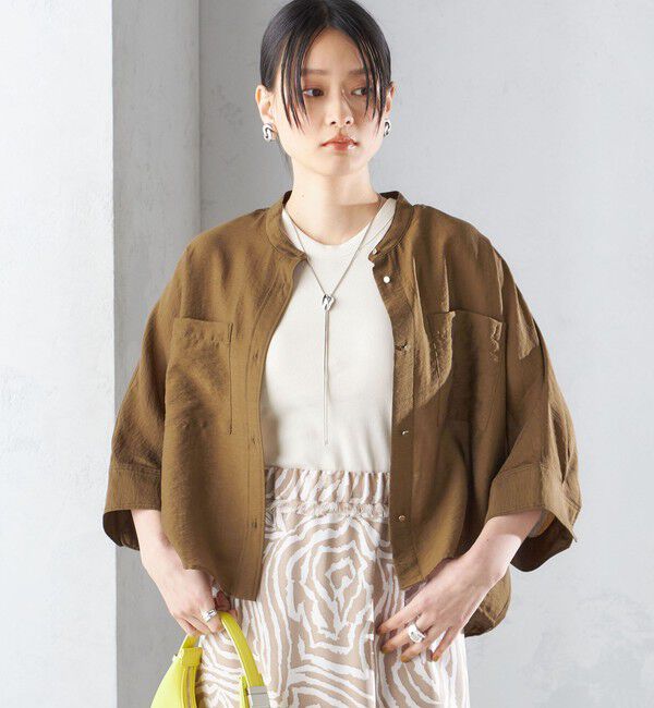 SHIPS for women「〈手洗い可能〉シルク混 シアー 羽織 シャツ」|シャツ・ブラウス|