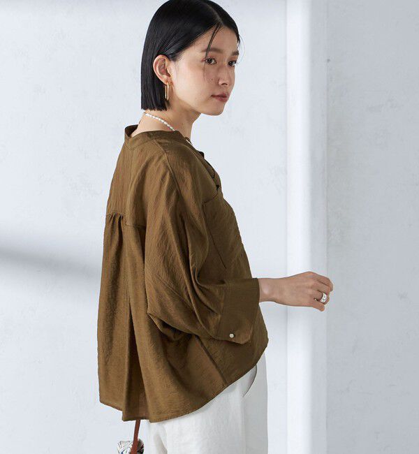 SHIPS for women「〈手洗い可能〉シルク混 シアー 羽織 シャツ」|シャツ・ブラウス|