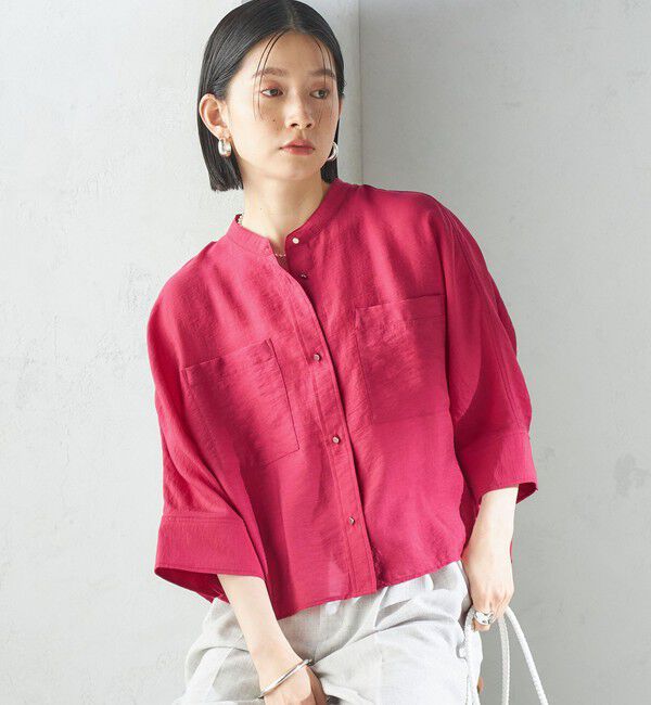 SHIPS for women「〈手洗い可能〉シルク混 シアー 羽織 シャツ」|シャツ・ブラウス|