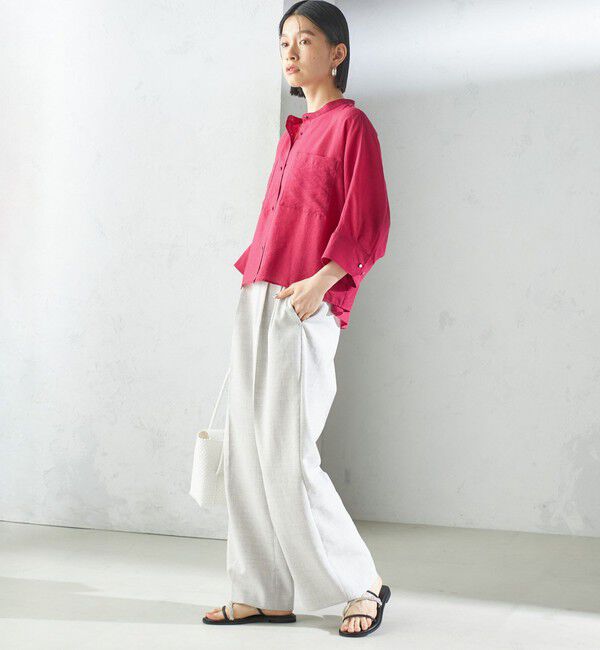 SHIPS for women「〈手洗い可能〉シルク混 シアー 羽織 シャツ」|シャツ・ブラウス|