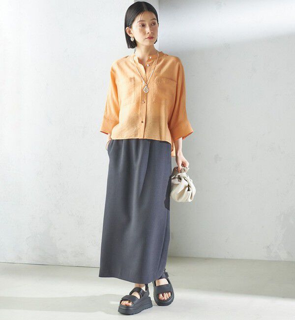 SHIPS for women「〈手洗い可能〉シルク混 シアー 羽織 シャツ」|シャツ・ブラウス|