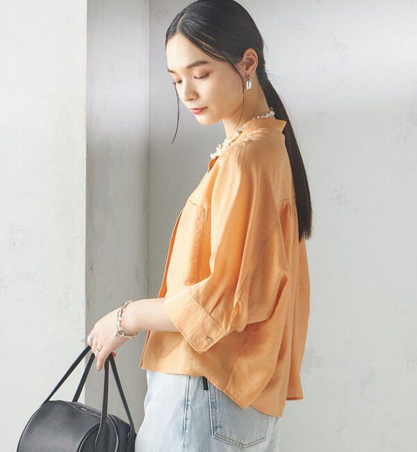 SHIPS for women「〈手洗い可能〉シルク混 シアー 羽織 シャツ」|シャツ・ブラウス|