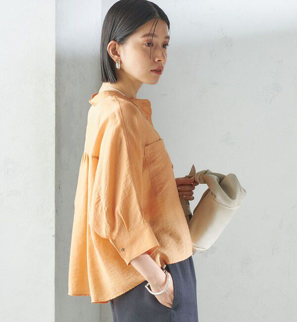 SHIPS for women「〈手洗い可能〉シルク混 シアー 羽織 シャツ」|シャツ・ブラウス|