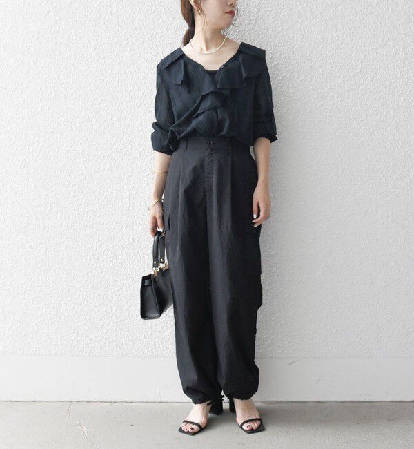 SHIPS any「SHIPS any:〈洗濯機可能〉ナイロン タッサー イージー カーゴ パンツ」|カーゴ|