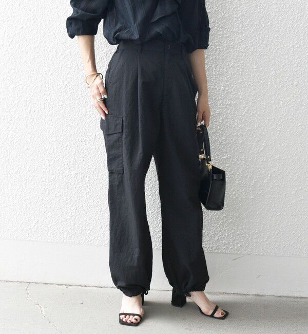 SHIPS any「SHIPS any:〈洗濯機可能〉ナイロン タッサー イージー カーゴ パンツ」|カーゴ|