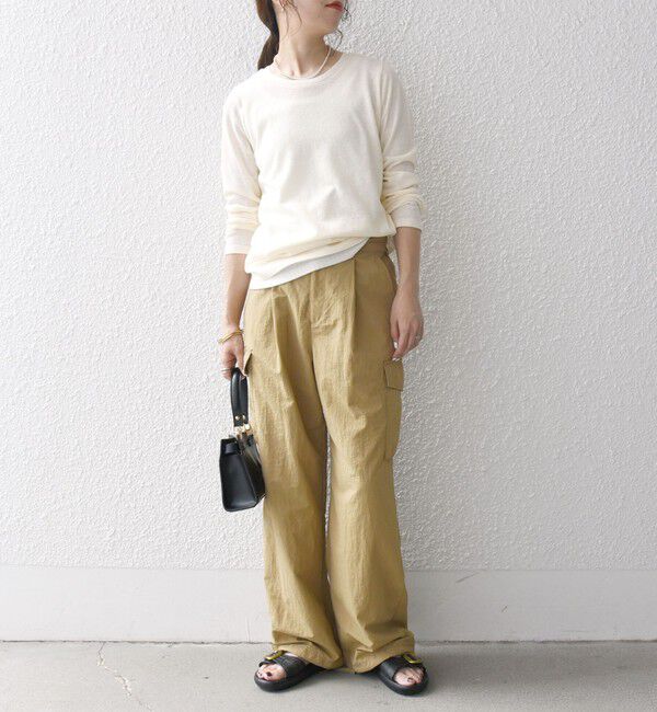 SHIPS any「SHIPS any:〈洗濯機可能〉ナイロン タッサー イージー カーゴ パンツ」|カーゴ|