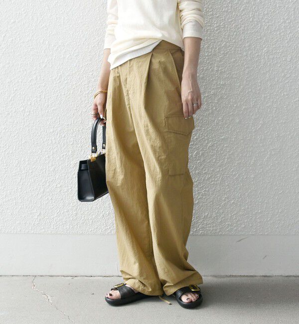 SHIPS any「SHIPS any:〈洗濯機可能〉ナイロン タッサー イージー カーゴ パンツ」|カーゴ|