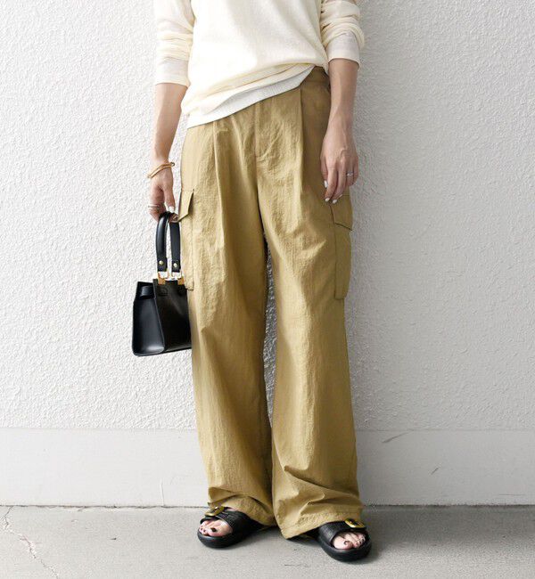 SHIPS any「SHIPS any:〈洗濯機可能〉ナイロン タッサー イージー カーゴ パンツ」|カーゴ|