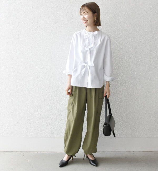 SHIPS any「SHIPS any:〈洗濯機可能〉ナイロン タッサー イージー カーゴ パンツ」|カーゴ|