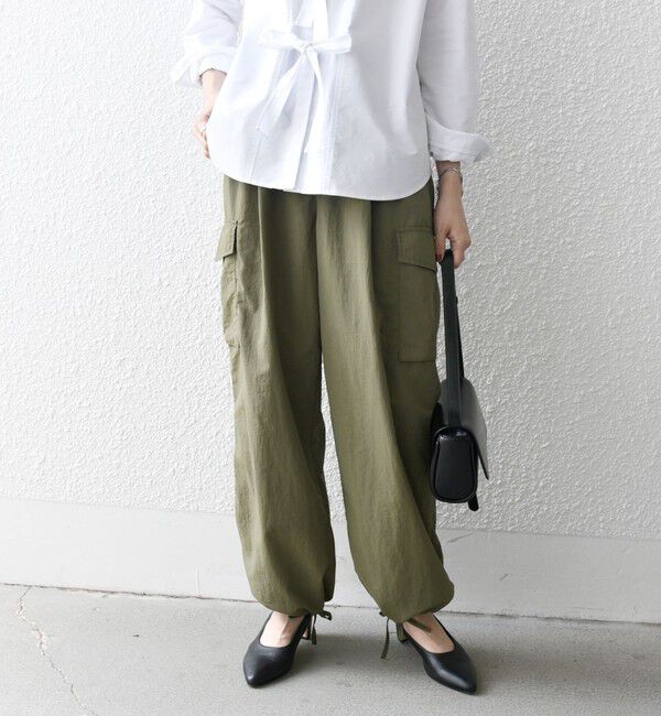 SHIPS any「SHIPS any:〈洗濯機可能〉ナイロン タッサー イージー カーゴ パンツ」|カーゴ|