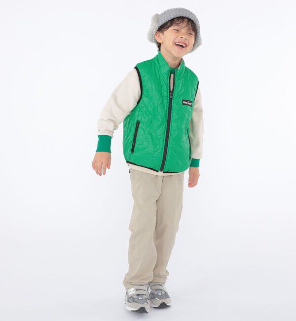 SHIPS KIDS「【SHIPS KIDS別注】WILD THINGS:100～125cm / リバーシブル ベスト」|ダウンベスト・ベスト|