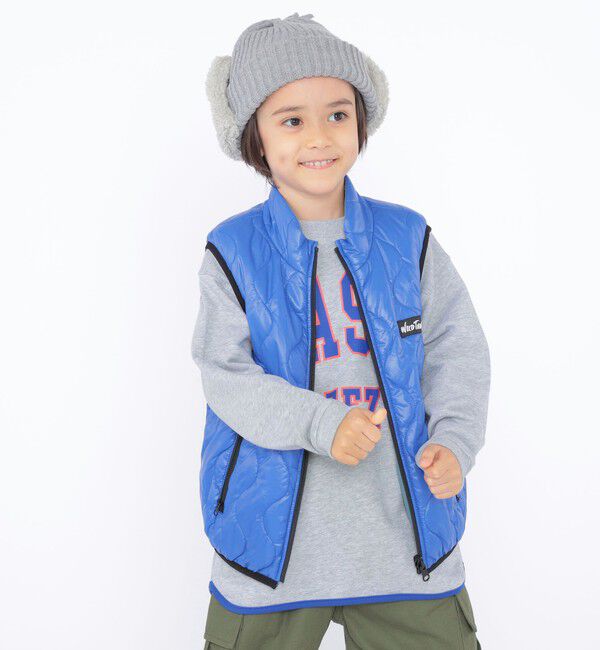 SHIPS KIDS「【SHIPS KIDS別注】WILD THINGS:100～125cm / リバーシブル ベスト」|ダウンベスト・ベスト|
