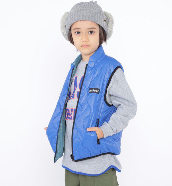 SHIPS KIDS「【SHIPS KIDS別注】WILD THINGS:100～125cm / リバーシブル ベスト」|ダウンベスト・ベスト|