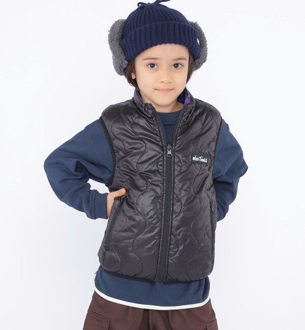 SHIPS KIDS「【SHIPS KIDS別注】WILD THINGS:100～125cm / リバーシブル ベスト」|ダウンベスト・ベスト|