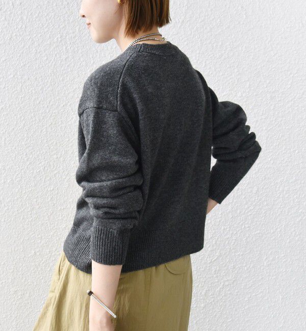 SHIPS for women「【WEB限定】〈手洗い可能〉スパンコール ロゴ ニット」|ニット・セーター|