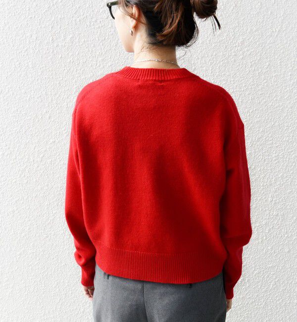 SHIPS for women「【WEB限定】〈手洗い可能〉スパンコール ロゴ ニット」|ニット・セーター|