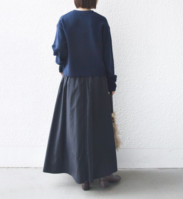 SHIPS for women「【WEB限定】〈手洗い可能〉スパンコール ロゴ ニット」|ニット・セーター|