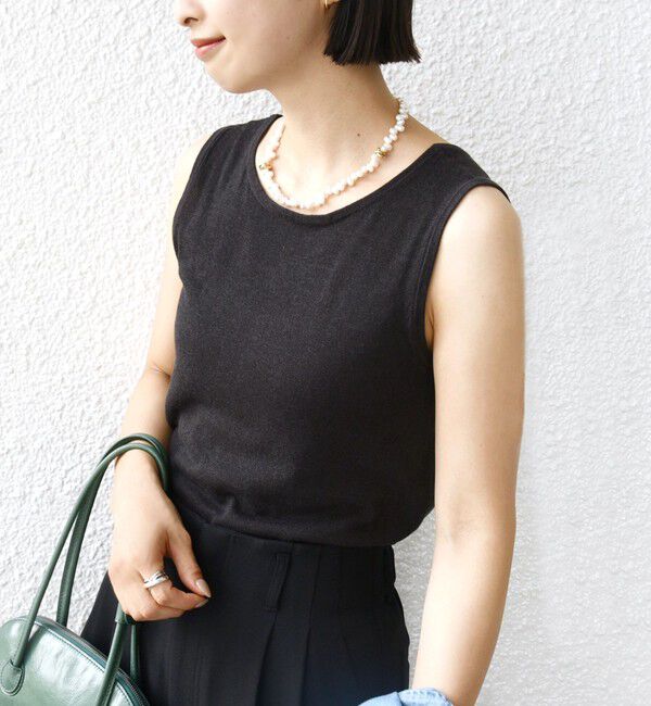 SHIPS for women「〈洗濯機可能〉2WAY ラメ タンクトップ」|タンクトップ|
