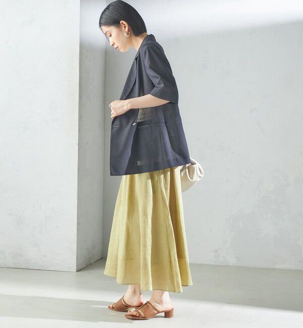 SHIPS for women「〈手洗い可能〉ダブル 半袖 ジャケット」|テーラードジャケット|