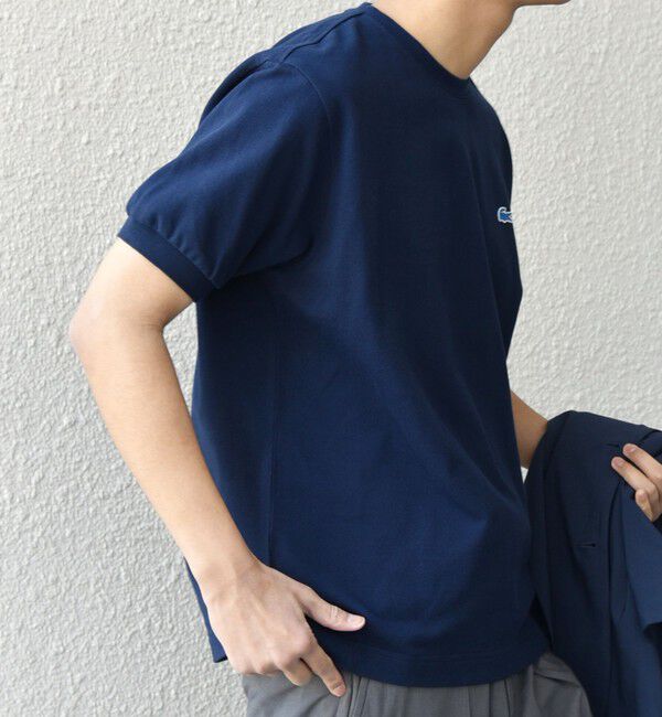 SHIPS any「【SHIPS any別注】LACOSTE: ワンポイント ロゴ ピケ クルーネック Tシャツ 25SS◇」|Tシャツ・カットソー|