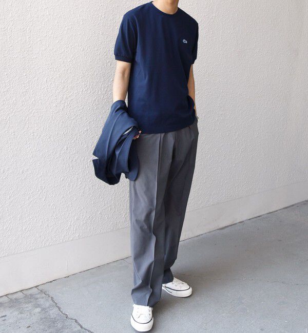 SHIPS any「【SHIPS any別注】LACOSTE: ワンポイント ロゴ ピケ クルーネック Tシャツ 25SS◇」|Tシャツ・カットソー|