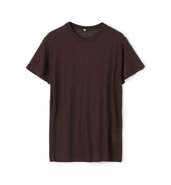 TOMORROWLAND BUYING WEAR「BASE RANGE バンブー クルーネックプルオーバー」|Tシャツ・カットソー|47 ブラウン