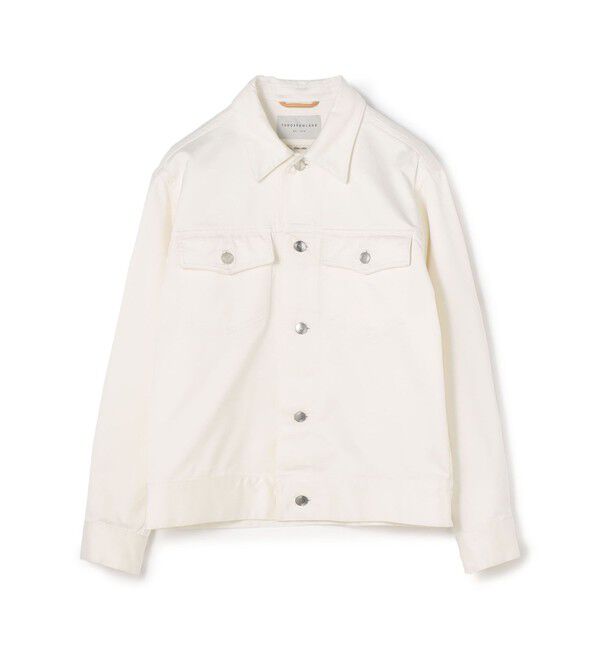 TOMORROWLAND MENS「コットンサテン トラッカージャケット」|ブルゾン・スタジャン|11 ホワイト